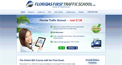Desktop Screenshot of floridasfirsttrafficschool.com